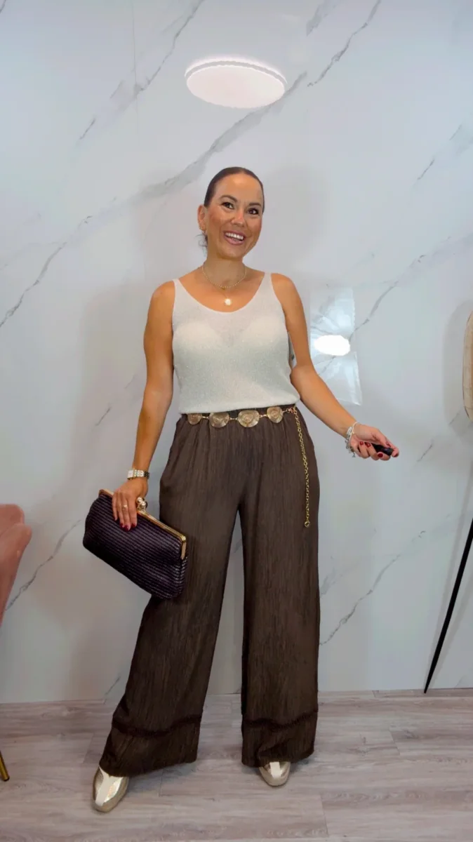 Pantalón Cenefa Marrón