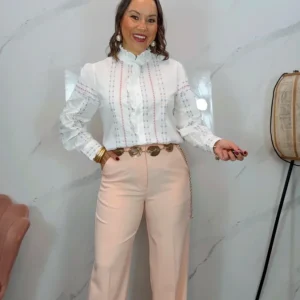Pantalón Vestir Rosa Empolvado