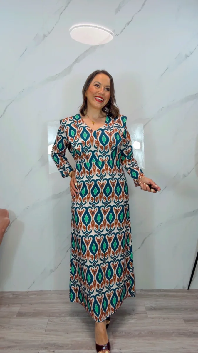 Vestido Teresa aguamarina