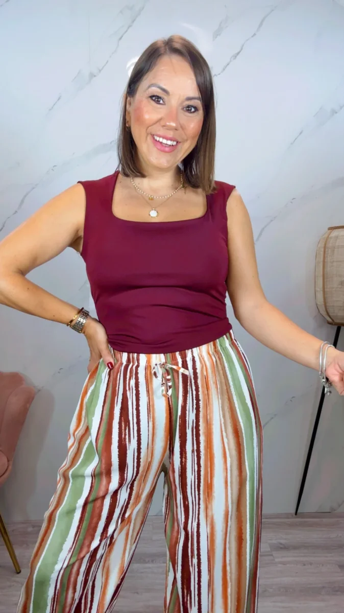 Top licra Burdeos
