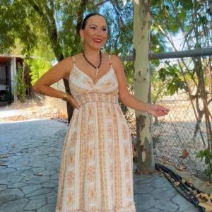 Vestido Zoco Marrón y Mostaza